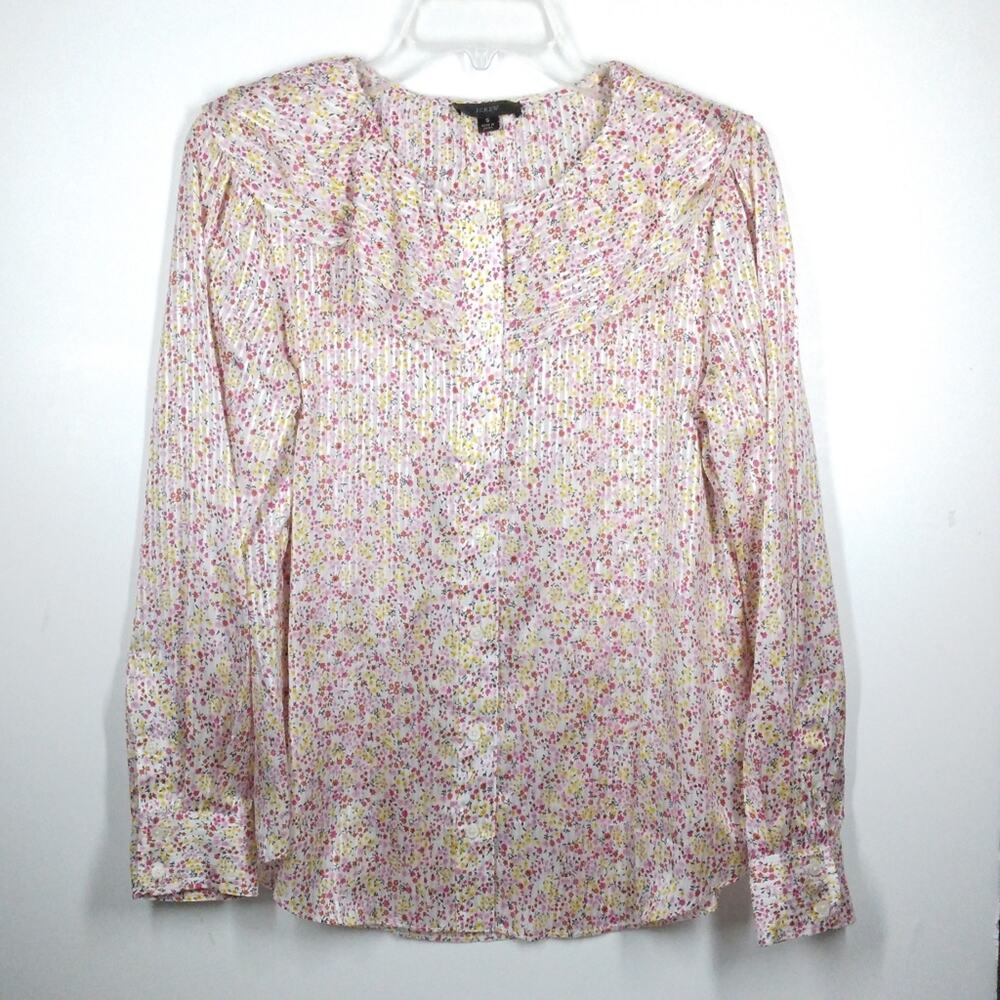 NWT J Crew Ruffle Top in Field Day size Small - Picture 3 of 11